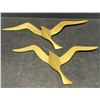 Image 1 : Mid Century Brass Birds in Flight (larger is about 12.5" long)