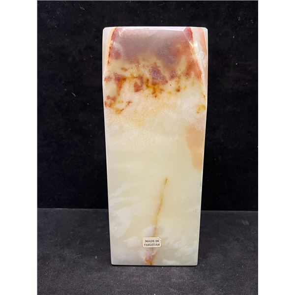 Large Marble Candle Holder / Décor Piece Approx: 3x3" & 8"T