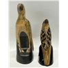 Image 2 : 2 Carved Horn Bird Sculptures / Figures Taller Approx: 4.5"