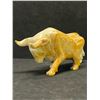 Image 1 : Heavy Stone Onyx? Bull Sculpture Approx: 9.5"W 4.5"T