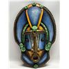 Image 2 : 2 Unique Ceramic/Wood Painted Masks Approx: 11x7.5"