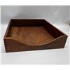 Image 1 : Mid Century Wooden Desk Tray Inbox Approx: 12.5x10.5" & 2.5"T