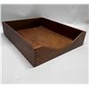 Image 2 : Mid Century Wooden Desk Tray Inbox Approx: 12.5x10.5" & 2.5"T