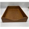 Image 1 : Vintage Wooden Desk Tray Inbox Approx: 15.5x10.5" & 2.5"T