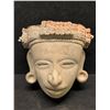 Image 1 : Ceramic Mayan Mask Sculpture Wall Hanging Mexico Approx: 7.5x7.5" x 4.5"D