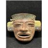 Image 1 : Ceramic Mayan Mask Sculpture Wall Hanging Approx: 8.25x6.25" x 3"D