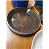 Image 2 : 7 Vintage Metal / Enamel Pots Pie plates Strainer etc