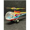 Image 2 : Tin Friction Helicopter Toy w/box MF334 China (10" long)