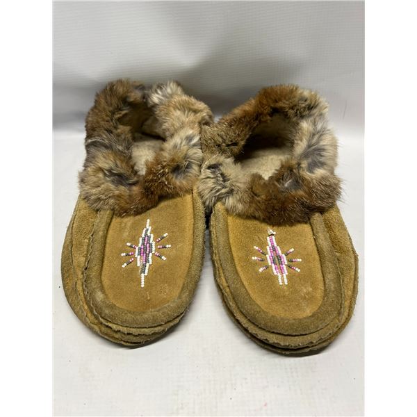 First Nations Beaded Moccasins/Slippers (foot approx: 10x4")