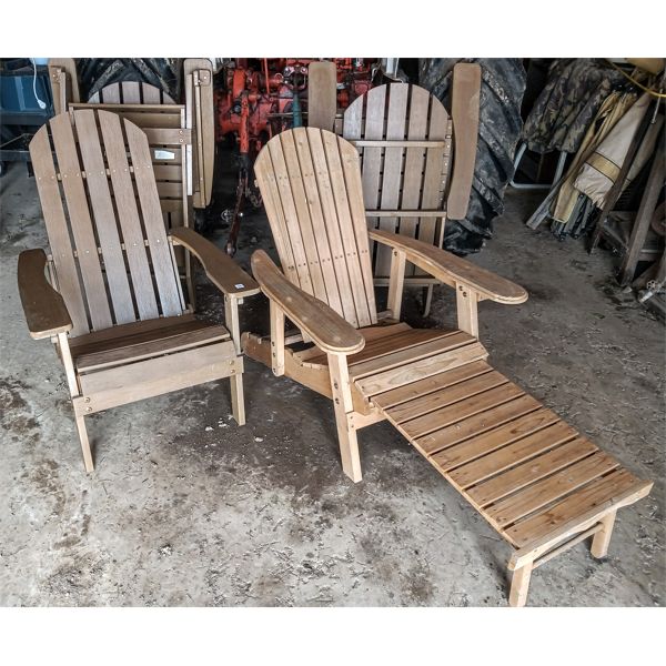 LOT OF 5 - WOODEN FOLDING MUSKOKA CHAIRS