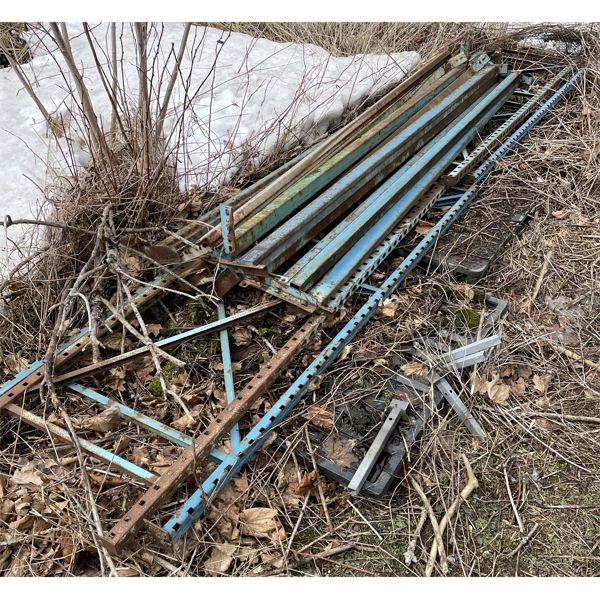 QTY OF METAL SHELVING