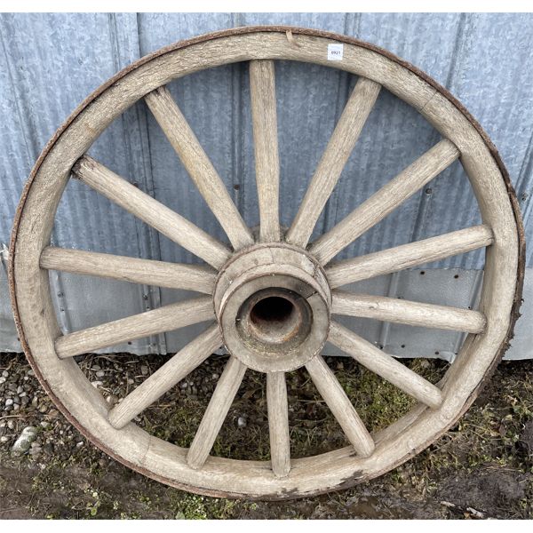 IRON RIM WAGON WHEEL - 40in  DIA