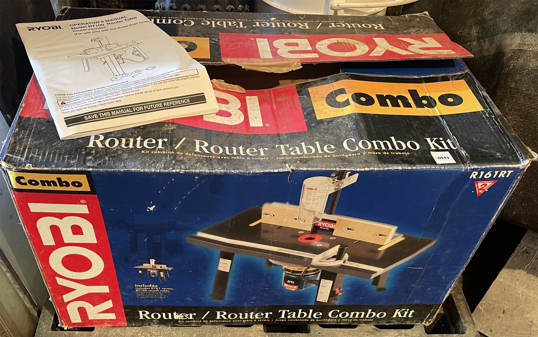 RYOBI ROUTER TABLE COMBO KIT - AS NEW