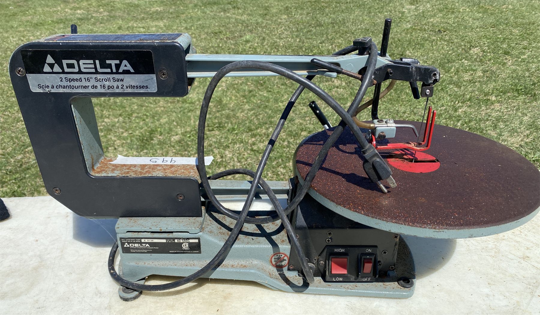 thumbnail image 2 of Delta 40-560 2 Speed 16" Scroll Saw Instruction Manual - Brand New 2 of 6
