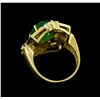 Image 3 : 14KT Yellow Gold 3.73 ctw Emerald and Diamond Ring