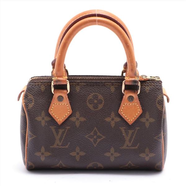Louis Vuitton Monogram Canvas Leather Mini Speedy Bag