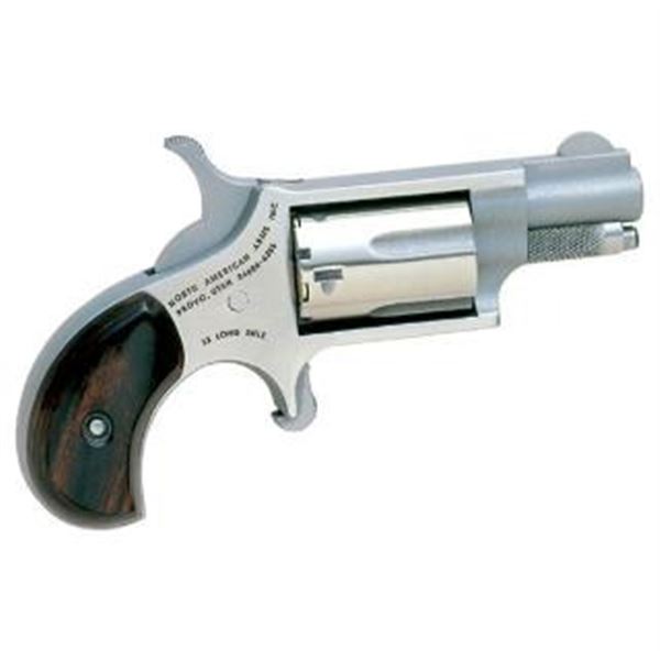 NAA MINI REVOLVER 22LR 1 1/8" SS ROSEWOOD 5RD