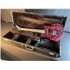 Image 1 : JACKSON CUSTOM USA SHOP 6 STRING GUITAR WITH DARK WOOD WEB INLAY NECK, RED / BLACK WEB FINISH, &