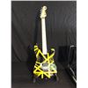 Image 2 : CHARVEL EDDIE VANHALEN ART SERIES BLACK AND YELLOW 6 STRING ELECTRIC GUITAR