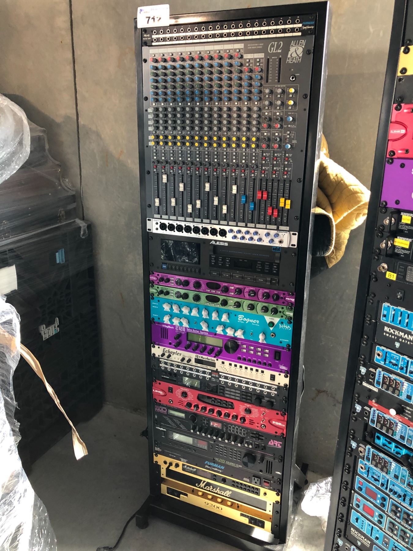 AV COMPONENT RACK WITH ALLEN & HEATH GL2 MULTI-FUNCTION 4 GROUP AUDIO ...