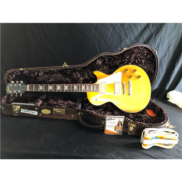 1957 GIBSON LES PAUL GOLDTOP  CUSTOM DICKEY BETTS ULTRA-AGED 6 STRING ELECTRIC GUITAR SN:DB001