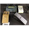 Image 1 : TONE BENDER MICK ROBSON SIGNATURE, BOOMERANG 3 PHRASE SAMPLER, TUBE DRIVER AND DUNLOP WAH PEDAL