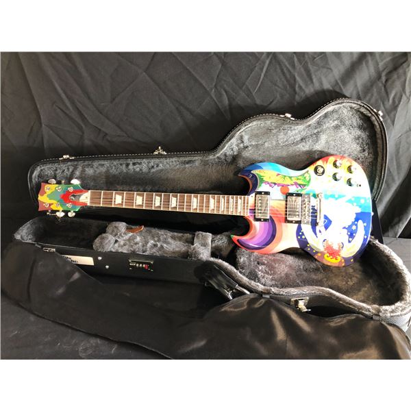 GIBSON SG FOOL 6 STRING ELECTRIC GUITAR PAINTED FOR ERIC CLAPTON BY THE DUTCH DESIGN COLLECTIVE