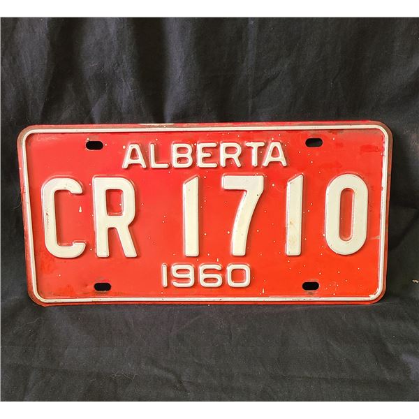 1960 ALBERTA LICENSE PLATE