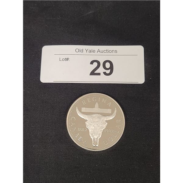 1882-1982 REGINA CENTENNIAL SILVER DOLLAR COIN UNCIRCULATED