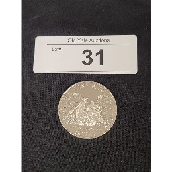 1980 "MACKENZIE RIVER" SILVER DOLLAR UNCIRCULATED