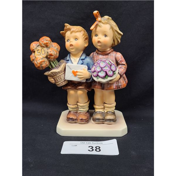 VINTAGE "THE LOVE LIVES ON" HUMMEL 50 YEAR ANNIVERSARY APPROX 6.25"