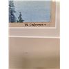 Image 2 : VINTAGE LAKE WATERCOLOUR PRINT BY CANADIAN ARTIST R. COLPMAN