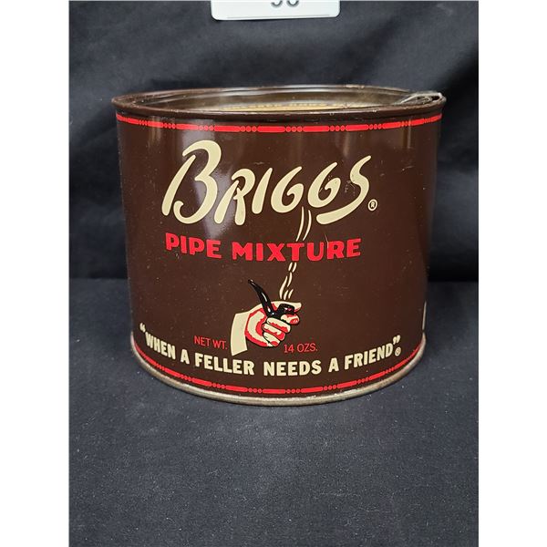 ANTIQUE LARGE BRIGGS PIPE MIXTURE TOBACCO CAN