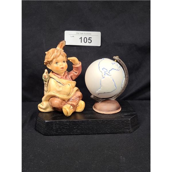 VINTAGE EXCLUSIVE HUMMEL CLUB HUMMEL OF THE WORLD "AMERIAN WANDERER" APPROX 6" X 5.5"