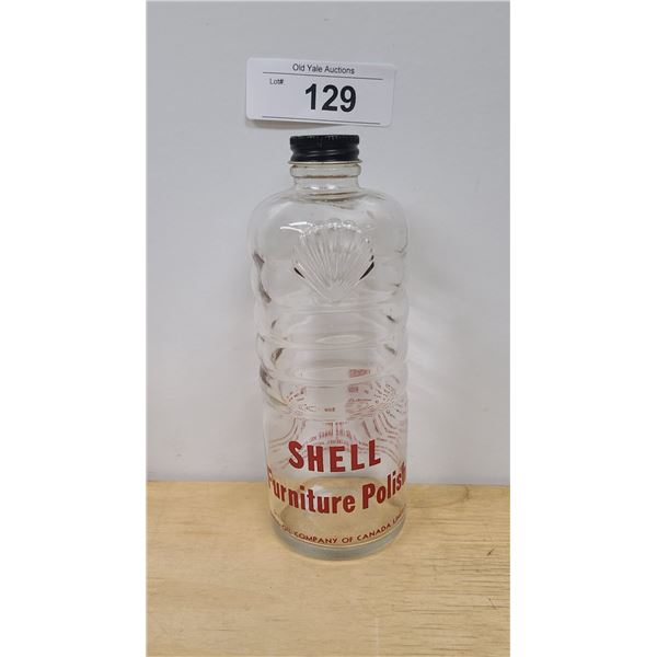 EARLY SHELL FURNITURE POLISH CLAMSHELL BOTTLE