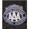 Image 2 : EARLY DOUBLE SIDED PORCELAIN BRITISH COLUMBIA AUTOMOBILE ASSOCIATION SIGN