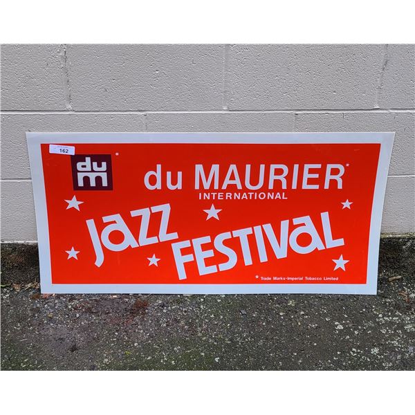 VINTAGE DUMAURIER JAZZ FESTIVAL PLASTIC SIGN