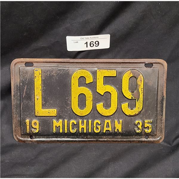 1935 MICHEGAN LICENSE PLATE