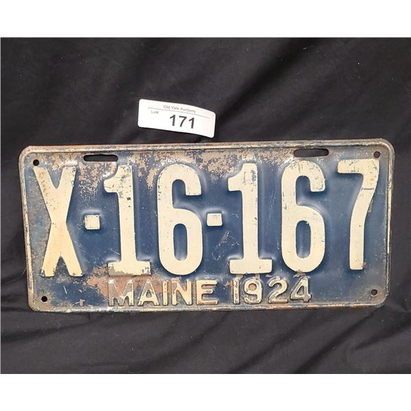 1924 MAINE LICENSE PLATE