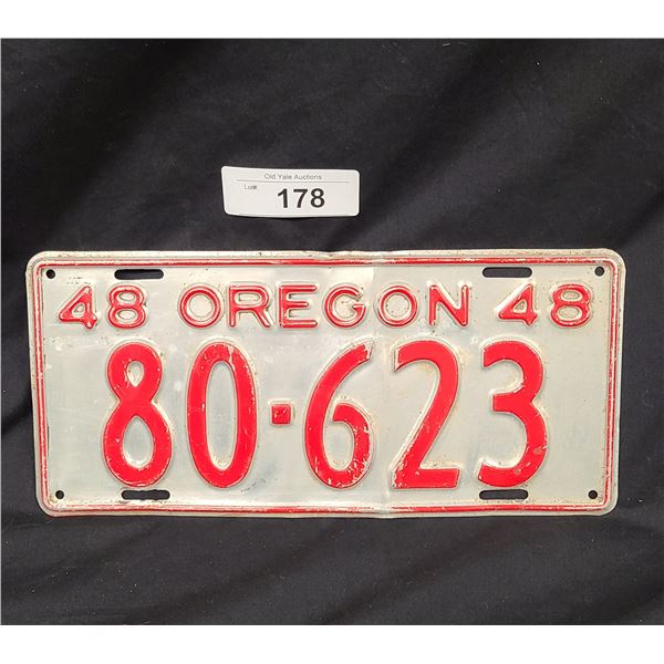 1948 OREGON LICENSE PLATE