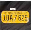 Image 1 : 1947 CALIFORNIA LICENSE PLATE