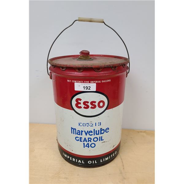 VINTAGE ESSO MARVELUBE 5GALLON PAIL