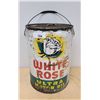 Image 1 : VINTAGE WHITE ROSE ULTRA MOTOR OIL 5GALLON PAIL