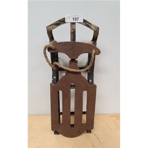 DECORATIVE METAL/WOOD SLEIGH
