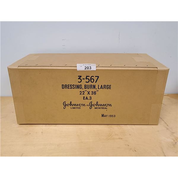 1953 SEALED NOS CANADIAN ARMED FORCES LARGE BURN DRESSING/BANDAGE