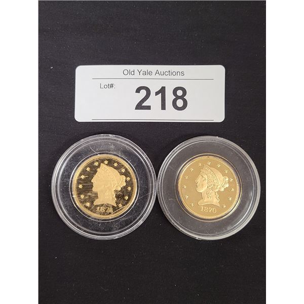 1870 & 1876 US $5 REPRODUCTION COINS