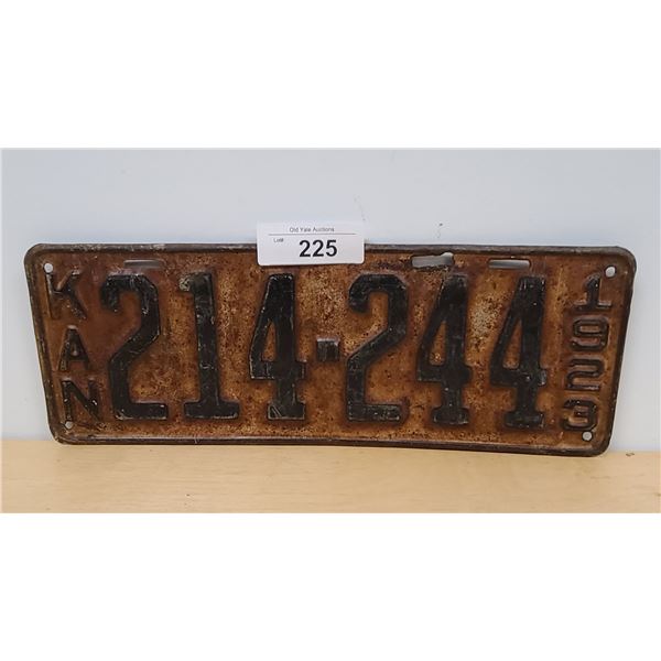 1923 KANSAS LICENSE PLATE
