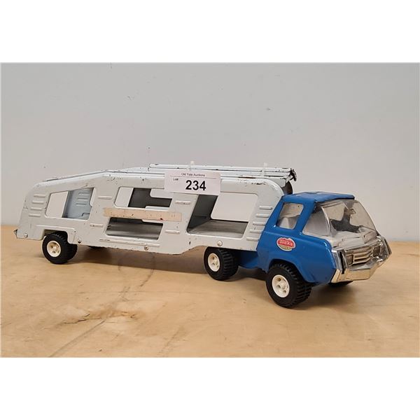 VINTAGE TONKA TRUCK CAR HAULER W/RAMPS