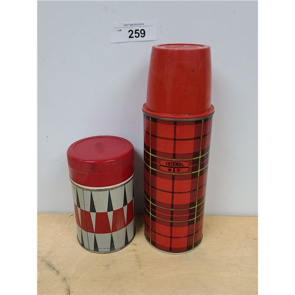 TWO VINTAGE THERMOS BRAND THERMOS'S
