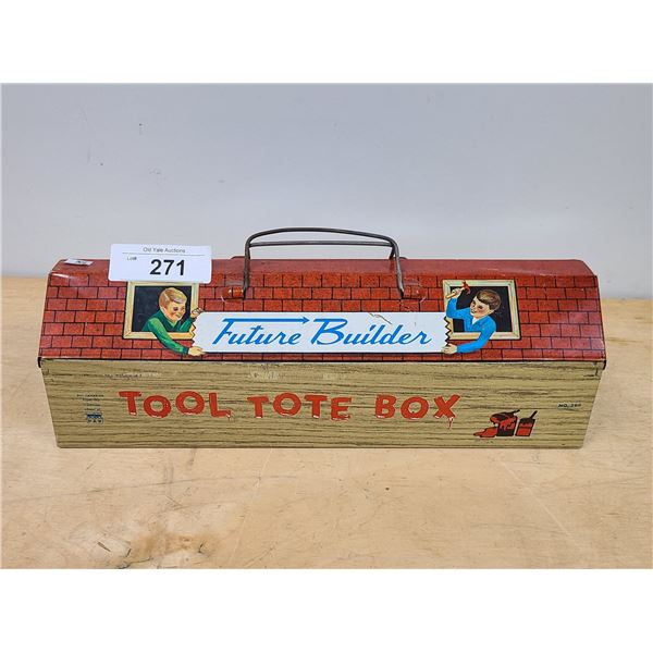 VINTAGE "FUTURE BUILDER" TOOL TOTE BOX